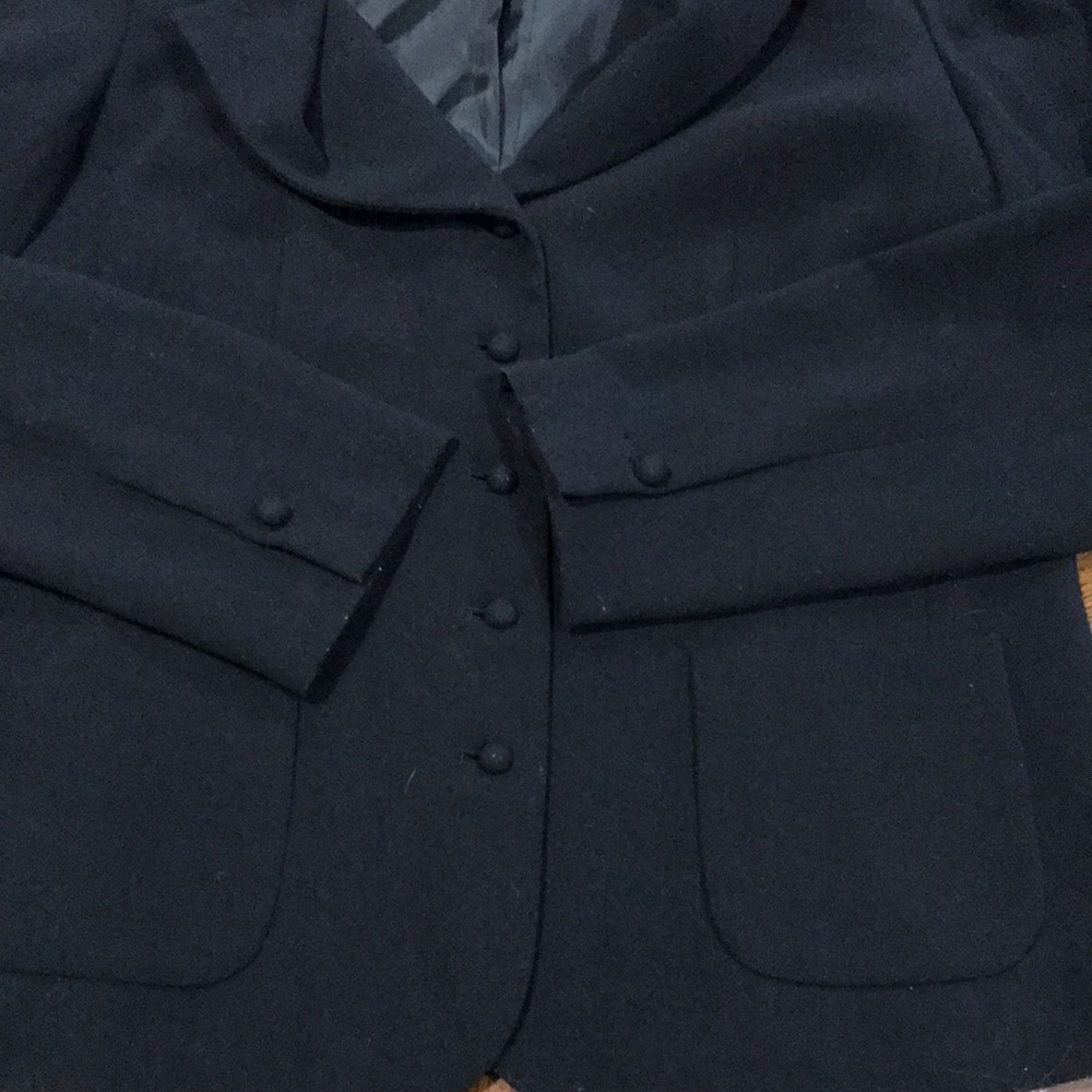 Dialogue Women Blazer Suit Jacket Size 10!in Black - Picture 6 of 12